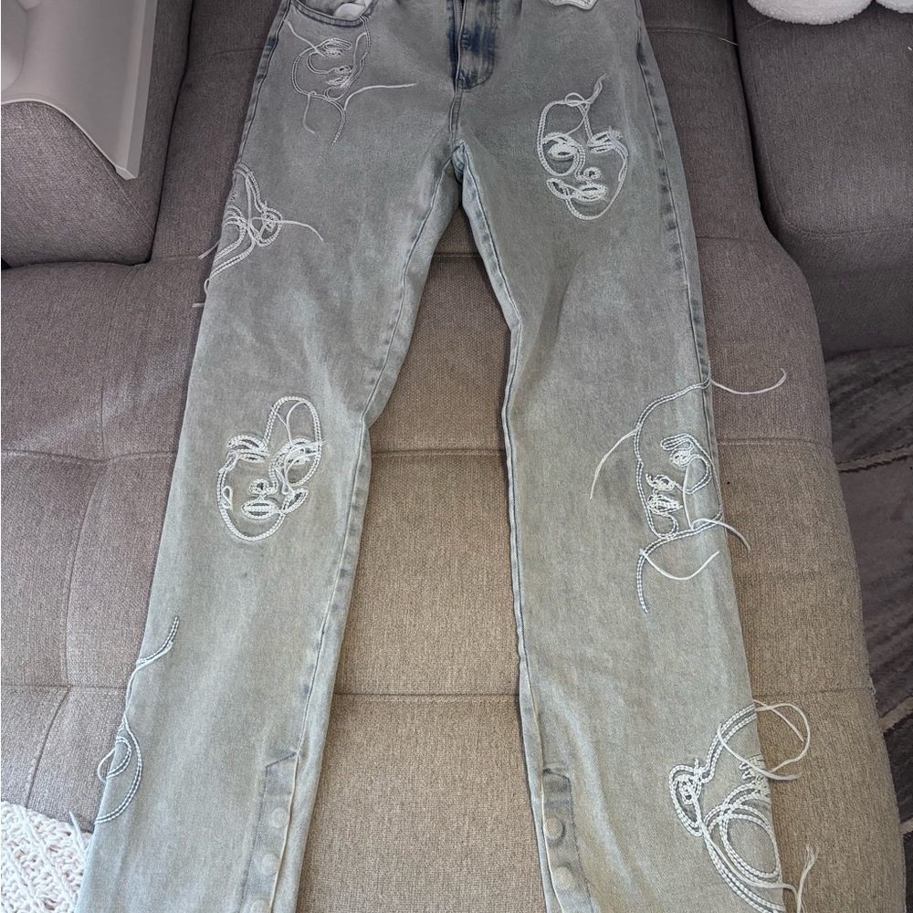 AKIRA Light Gray Denim Jacket